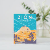 ジオンナショナルパークユタジオンキャニオンロードヴィンテージ ポストカード (スタンド正面)