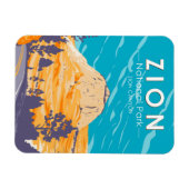 ジオンナショナルパークユタジオンキャニオンロードヴィンテージ マグネット (横)