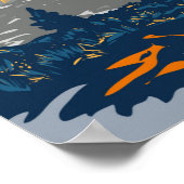 ジオンナショナルパークユタジオンキャニオンヴィンテージ ポスター (角)