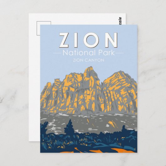 ジオンナショナルパークユタジオンキャニオンヴィンテージ ポストカード (正面/裏面)