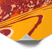 ジオンナショナルパークユタパインクリークキャニオンヴィンテージ ポスター (角)