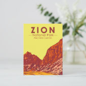 ジオンナショナルパークユタパインクリークキャニオンヴィンテージ ポストカード (スタンド正面)