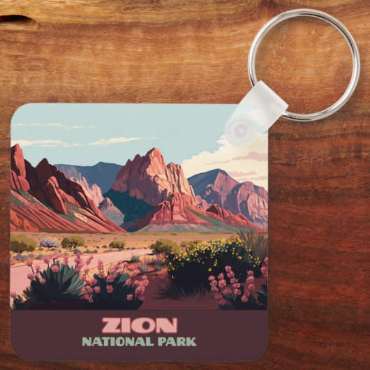 ジオンナショナルパークユタマウンテンズヴィンテージ キーホルダー (裏面)