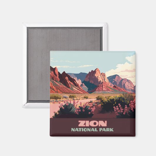 ジオンナショナルパークユタマウンテンズヴィンテージ マグネット (正面/裏面)