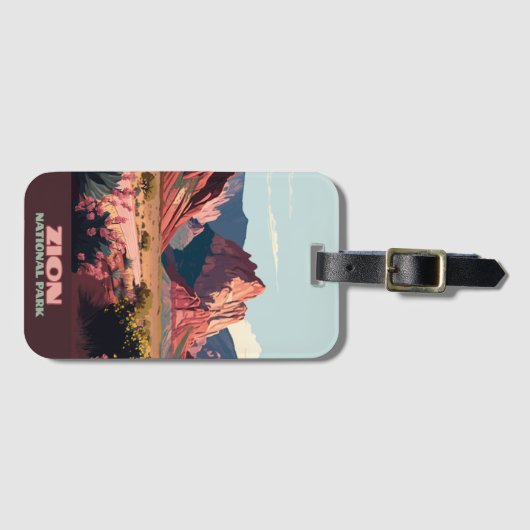 ジオンナショナルパークユタマウンテンズヴィンテージ ラゲッジタグ (正面横)