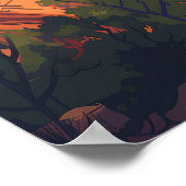 ジオンナショナルパークユタモアブキャニオンレトロ ポスター (角)