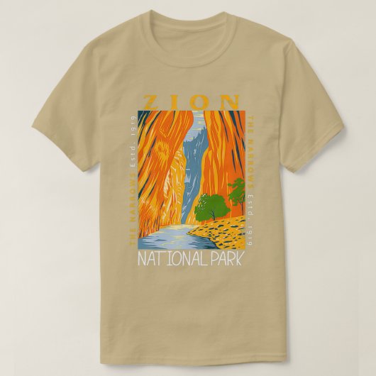 ジオンナショナルパークユタヴィンテージザナローズヴィンタグ Tシャツ (デザイン正面)