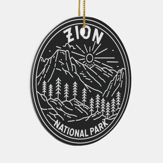 ジオンナショナルパークユタヴィンテージモノリン セラミックオーナメント (右)