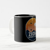 ジオンナショナルパークユタヴィンテージレトロジオンキャニオン ツートーンマグカップ (正面左)