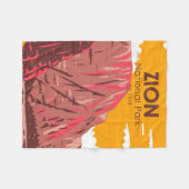 ジオンナショナルパークユタヴィンテージ フリースブランケット (正面(横))