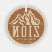 ジオンナショナルパークユタ米アウトドアレトロ ガラスオーナメント (裏面)