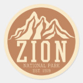 ジオンナショナルパークユタ米アウトドアレトロ ラウンドシール (正面)