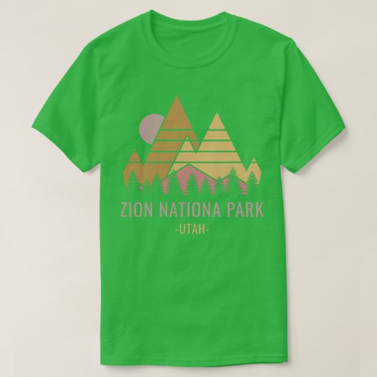 ジオンナショナルパークレトロ Tシャツ (デザイン正面)
