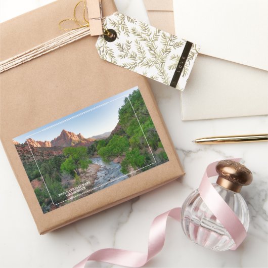 ジオンナショナルパークヴァージンリバー 長方形シール (ギフト)