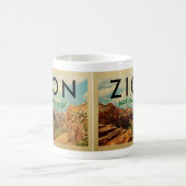 ジオンナショナルパークヴィンテージトラベル コーヒーマグカップ (中央)