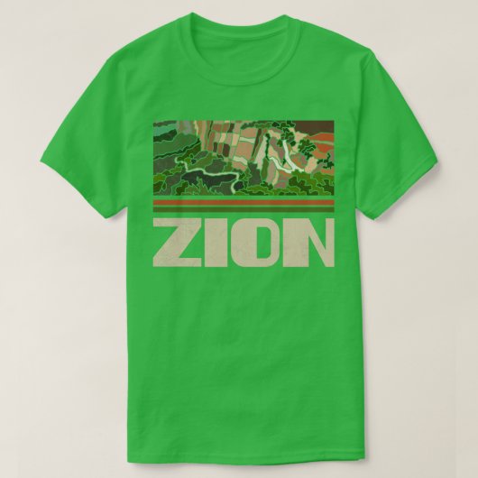 ジオンナショナルパーク自然恋人ヴィンテージレトロスキル Tシャツ (デザイン正面)