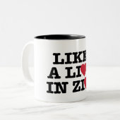 ジオンマグカップのライオンのように ツートーンマグカップ (正面左)