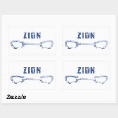 ジオンロック登山クイックドロー 長方形シール (シート)