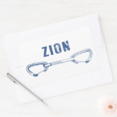 ジオンロック登山クイックドロー 長方形シール (封筒)