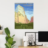 ジオン国立公園のヴィンテージ旅行ポスター ポスター (ホームオフィス)