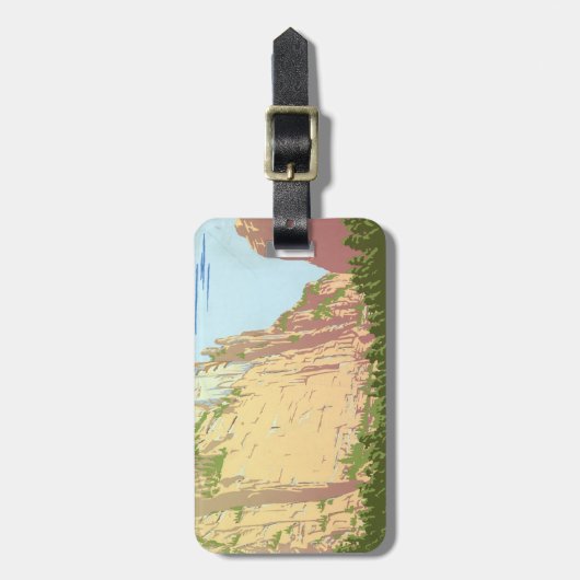 ジオン国立公園のヴィンテージ旅行ポスター ラゲッジタグ (正面縦)