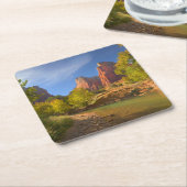 ジオン国立公園の午後 スクエアペーパーコースター (アングル)