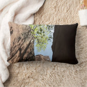 ジオン国立公園の岩の間に生える木 ランバークッション (ブランケット)