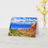 ジオン国立公園を通る道路 カード (黄色い花)