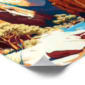 ジオン国立公園アリゾナヴィンテージ旅行 ポスター (角)