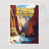 ジオン国立公園アリゾナヴィンテージ旅行 ポストカード (正面)