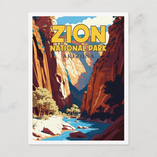 ジオン国立公園アリゾナヴィンテージ旅行 ポストカード (正面)