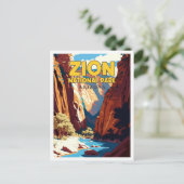 ジオン国立公園アリゾナヴィンテージ旅行 ポストカード (スタンド正面)