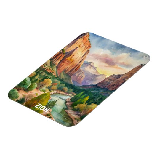 ジオン国立公園ウォーター絵画カラー マグネット (左側)