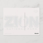 ジオン国立公園ユタ風景 ポストカード (裏面)