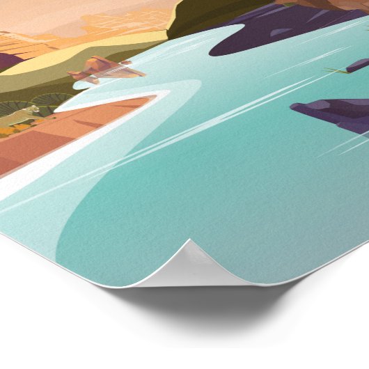 ジオン国立公園ヴィンテージ旅行ポスター ポスター (角)