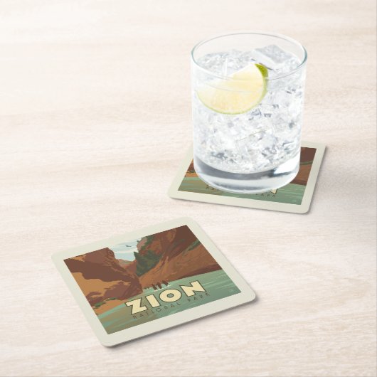 ジオン国立公園 |ナローズ スクエアペーパーコースター (インサイチュ)