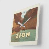 ジオン国立公園 |ナローズ スクエア壁時計 (傾斜)