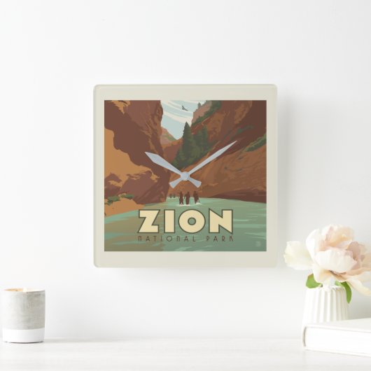 ジオン国立公園 |ナローズ スクエア壁時計 (ホーム)