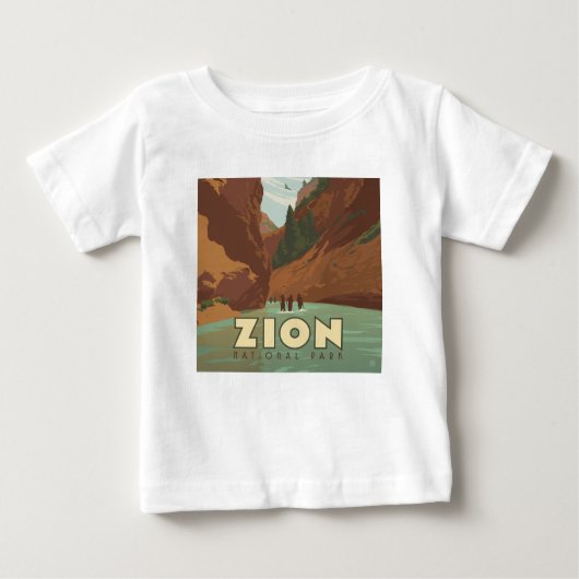 ジオン国立公園 |ナローズ ベビーTシャツ (正面)