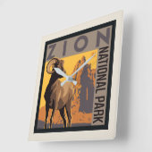 ジオン国立公園 |ラム スクエア壁時計 (傾斜)