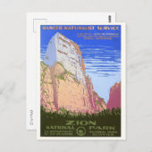 ジオン国立公園、旅行、ヴィンテージスタイル ポストカード (正面/裏面)