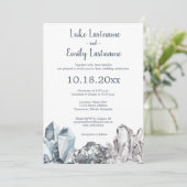 ジオードと宝石のウェディング 招待状 (スタンド正面)