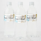 ジオードブルー金ゴールドアゲイト水彩孔雀の色 ペットボトルラベル (ボトル)