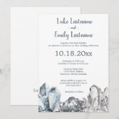 ジオード＆ジェムストーンのウェディング 招待状 (正面/裏面)