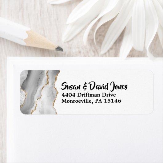 ジオーフェイクド金ゴールド白水色ゲースタイリッシュト ラベル (インサイチュ)