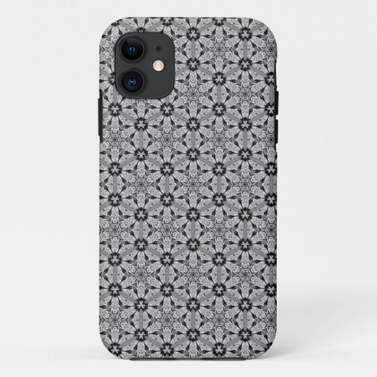 ジオ六角ブラック+シルバーパターンiPhone 5ケース Case-Mate iPhoneケース (裏面)