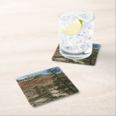 ジオ擦り切れたン国立公園の岩壁 スクエアペーパーコースター (インサイチュ)