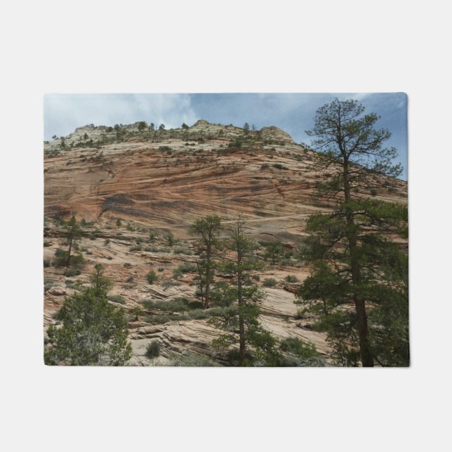 ジオ擦り切れたン国立公園の岩壁 ドアマット (正面)