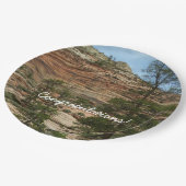 ジオ擦り切れたン国立公園の岩壁 ペーパープレート (アングル)