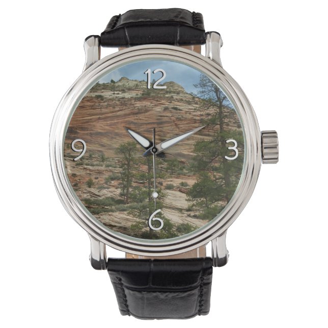 ジオ擦り切れたン国立公園の岩壁 腕時計 (正面)